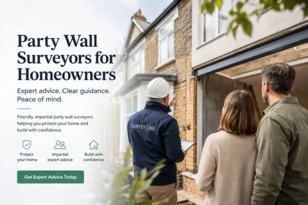 Image of couple with Party wall survey from Survey One Liverpool